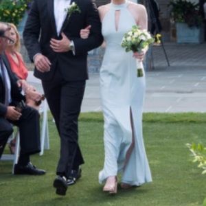 Amsale size 4 key hole bridesmaids dress